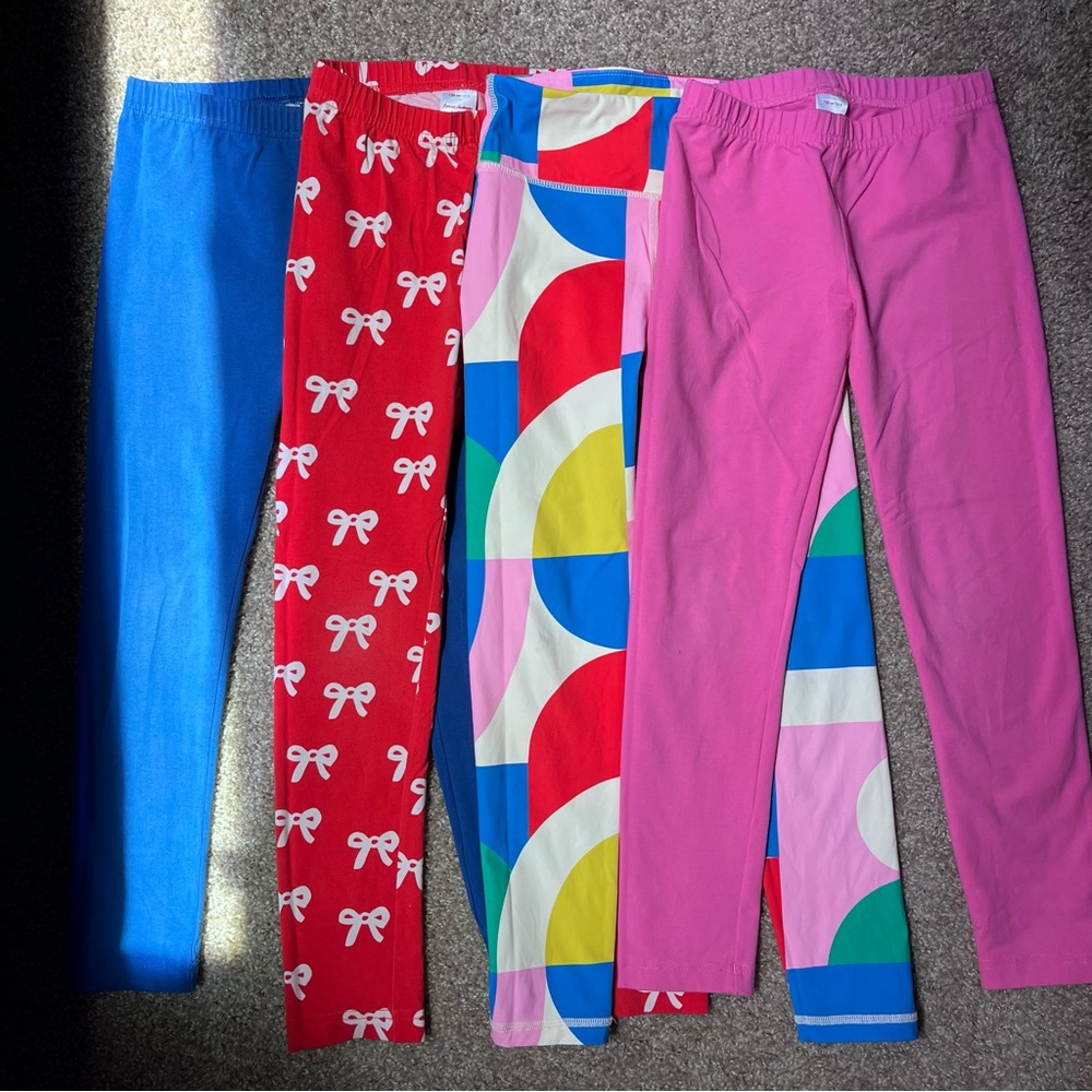 Hanna Andersson Pink and Multicolor Leggings Set
